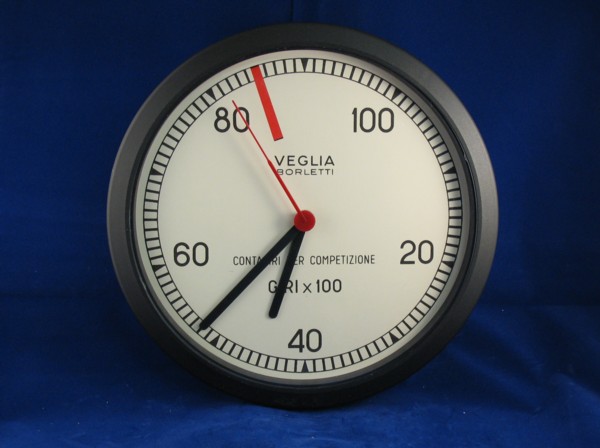 wall clock veglia revcounter 8.5' diameter (220mm) nb(aa / lr6 battery not included)