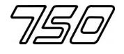 750 side panel decal early white / black out-line