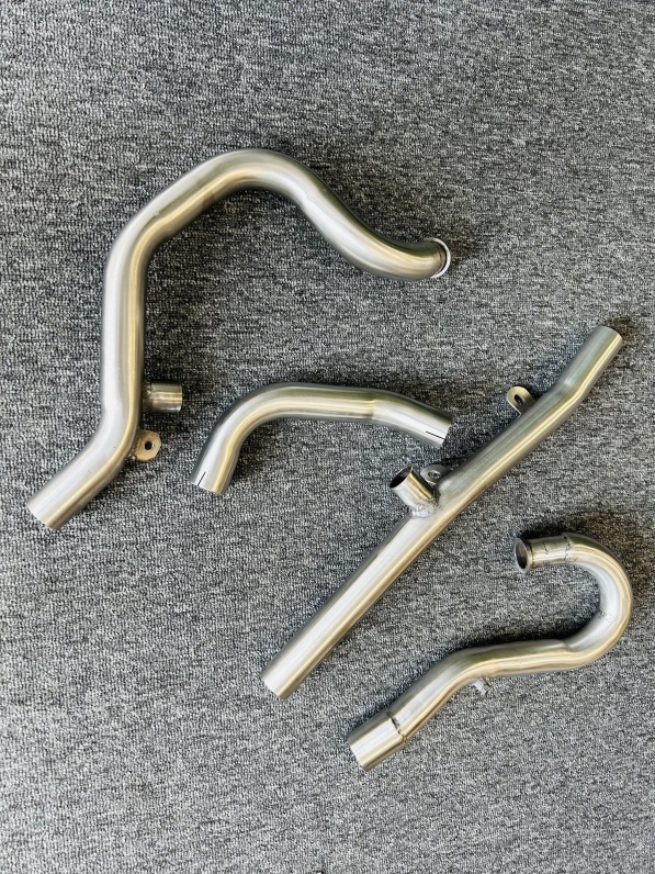 Exhaust pipe set stainless steel Kanguro 350