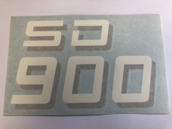 sd 900 white / grey early darmah side panel decal