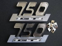 750 gt side cover badge set c/w  fixings & decals