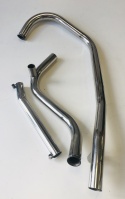 exhaust pipe set s/steel 250 2c