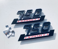 750 sport side cover badge set c/w  fixings & decals