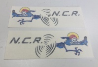 ncr decal, pair.